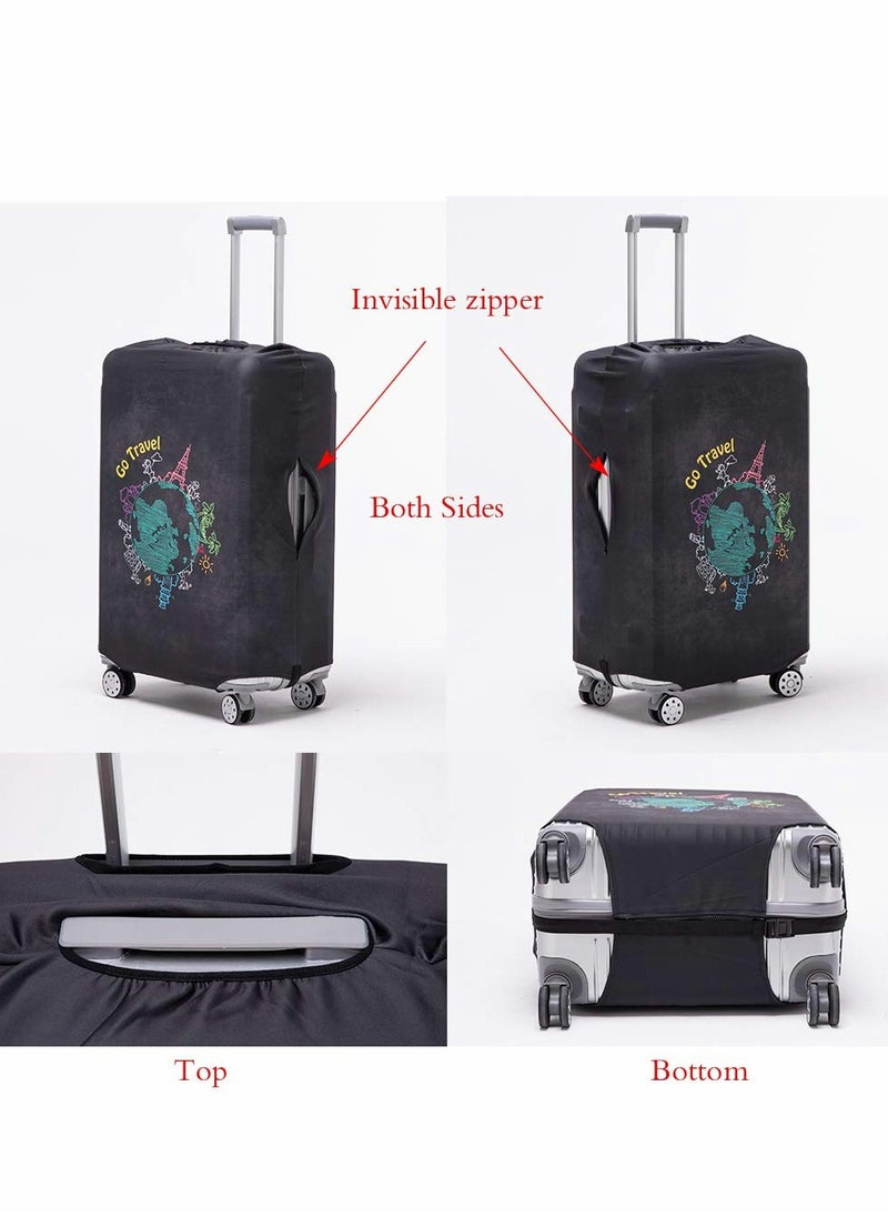 KASTWAVE Luggage Cover, Water-Washable Suitcase Cover, Suitcase Protector Anti-scratch Suitcase for 25-28 Inch Trolley Case for Business Trip School Daily Usin  - Image 2