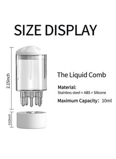 ZUKIMM Hair Oil Applicator for Hair Regrowth Treatment - Scalp Massager Minoxidil Applicator Kit - 2 in 1 Scalp Comb Hair Oil Bottle and Hair Brush for Hair Loss Oil Neo Hair Growth Serum (White)  - Image 4