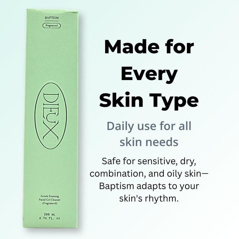 Dieux Baptism Gentle Foaming Facial Gel Cleanser Fragranced 6.76 oz - Image 5