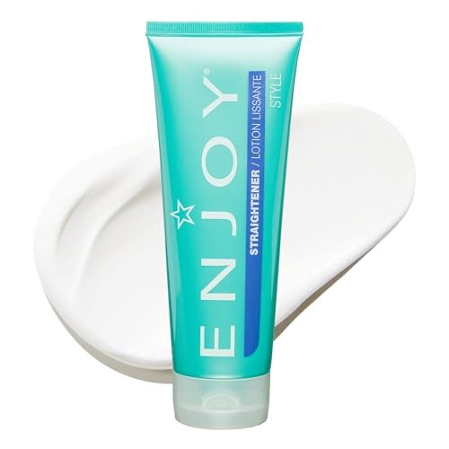 ENJOY Straightener 8 Oz  Hair Styling Cream For All Hair Types Straighten and Control Soft and Smooth Curly Hair Products