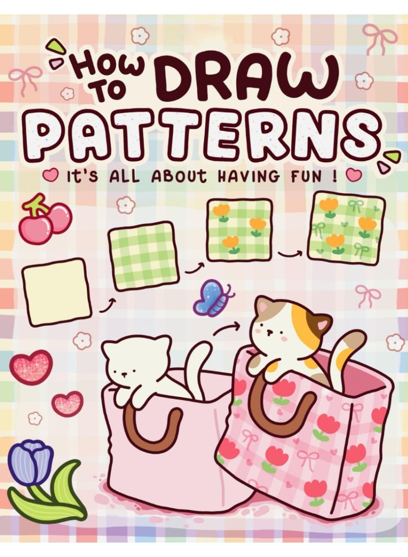 Peachjoy كتاب كيفية رسم الأنماط للبالغين والمراهقين، دليل رسم خطوة بخطوة مع قوام رسومات سهلة، دفتر ممارسة رسم ممتع، صفحات نشاط فني للمبتدئين، 8.5x11 بوصة - Image 1