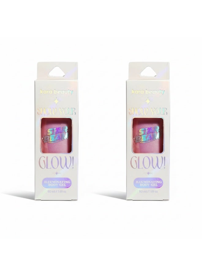 Kara Beauty Liquid Body and face Highlighter – Shade 02 – 2 Pieces - Image 1