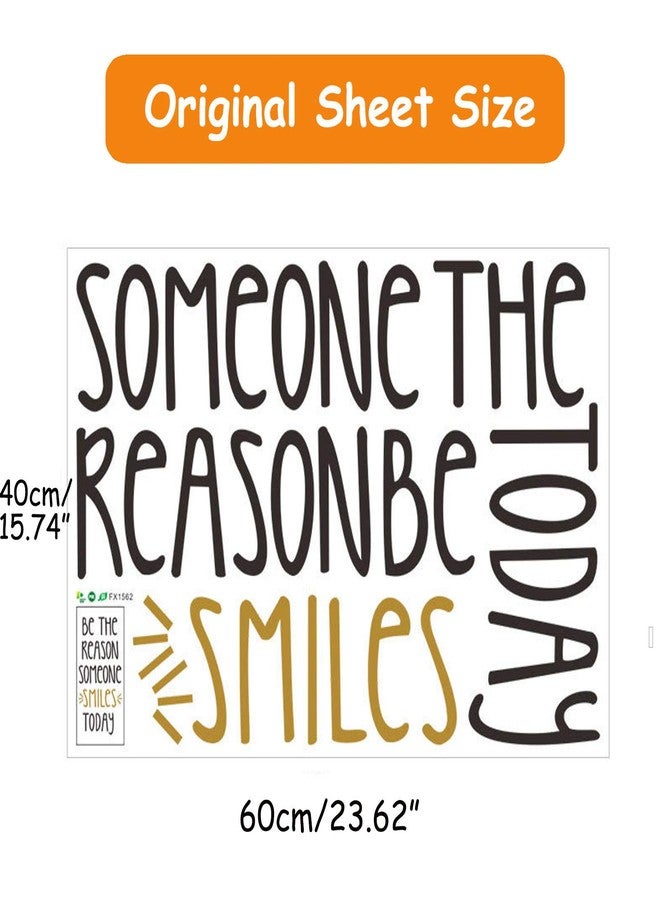 SUPANT Inspirational Wall Decor Quotes for Boy Girl Room-Be The Reason Someone Smiles Today- Decor for Living Room Bedroom Classroom Playroom Nursery Girls Boys Room Wall Decals Decorations - Image 2