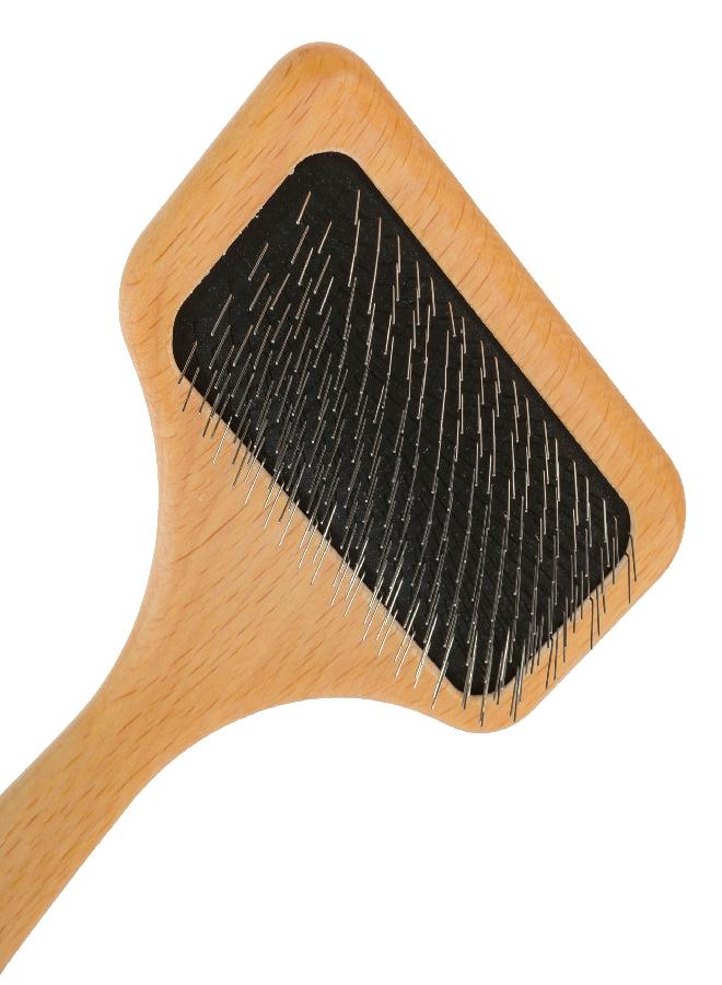 Redecker Fur Brush, Sheepskin and Fur Wire Slicker Brush, Daily Grooming For Rugs, Garments, Dogs and Cats, Made in Germany - Image 2