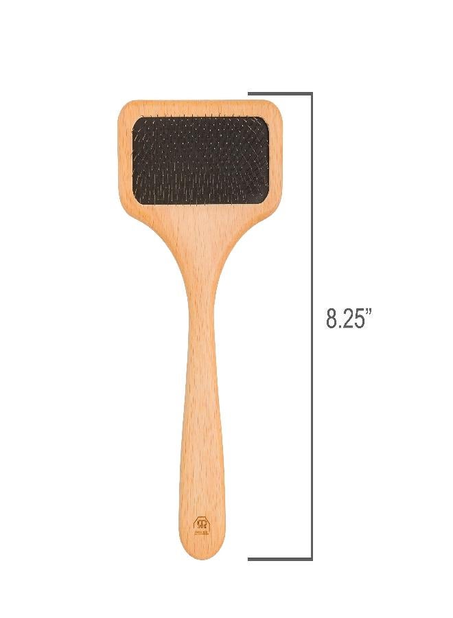 Redecker Fur Brush, Sheepskin and Fur Wire Slicker Brush, Daily Grooming For Rugs, Garments, Dogs and Cats, Made in Germany - Image 3