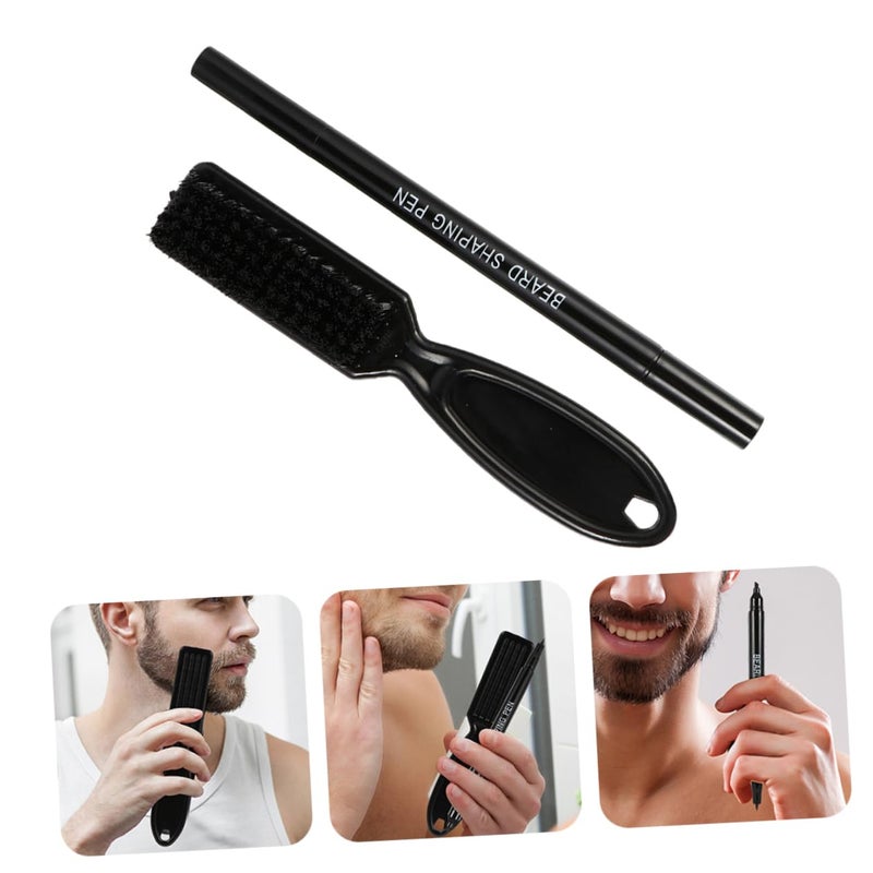 2-in-1 Beard Pencil Filler and Brush Set for Men Practical Grooming Tool Dual Tips for Beard Care and Styling - Image 5