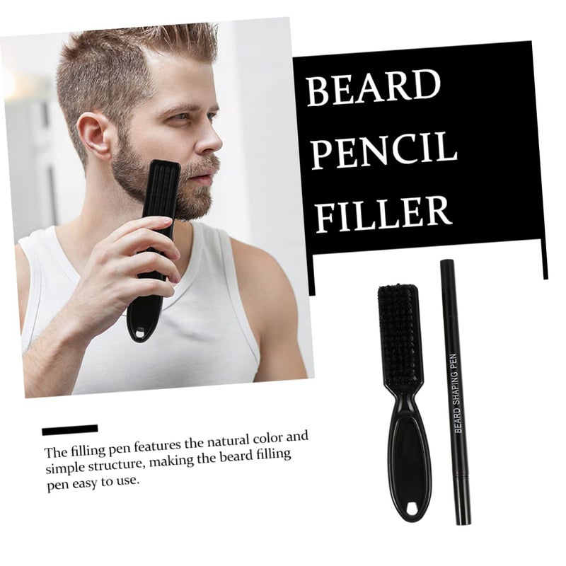 2-in-1 Beard Pencil Filler and Brush Set for Men Practical Grooming Tool Dual Tips for Beard Care and Styling - Image 3