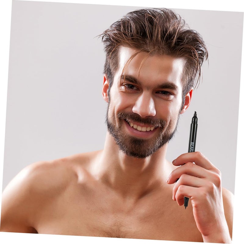 2-in-1 Beard Pencil Filler and Brush Set for Men Practical Grooming Tool Dual Tips for Beard Care and Styling - Image 4