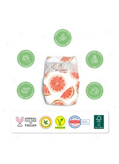 PureBorn Organic Baby Tape Style Diapers Size-4 7-12 kg Cloud Print 96 Diapers  - Image 3