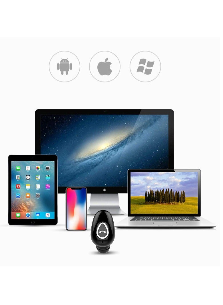 general Bluetooth Headphones with Charging Compartment: Wireless In-Ear Mini Sports Invisible Stereo Noise Cancelling Bluetooth Headphones - Image 3