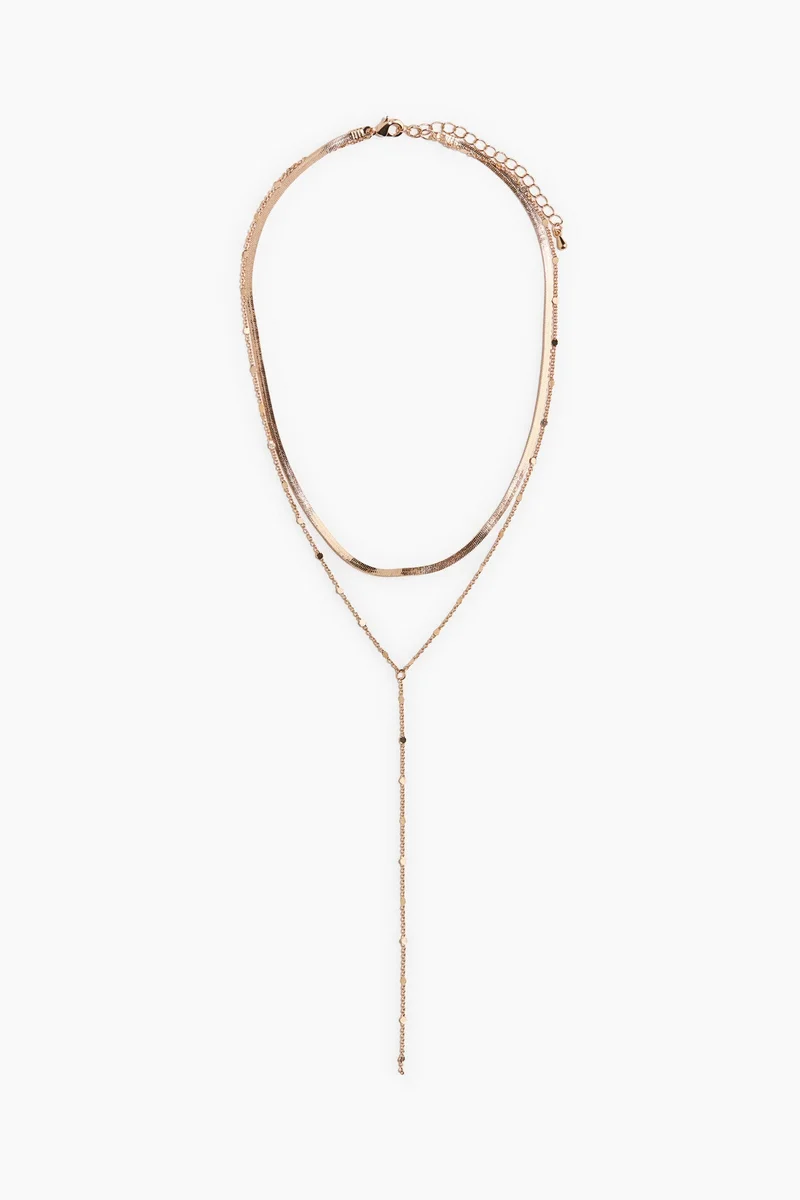 اتش اند ام قلادة من سلسلتين