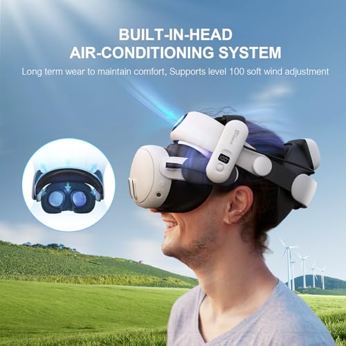 Bobovr ملحقات حزام بطارية BOBOVR S3 Pro، نظام تبريد هواء الرأس وبطارية قابلة للتبديل بسعة 10000 مللي أمبير، متوافقة مع Meta Quest 3/Quest 3S - Image 4