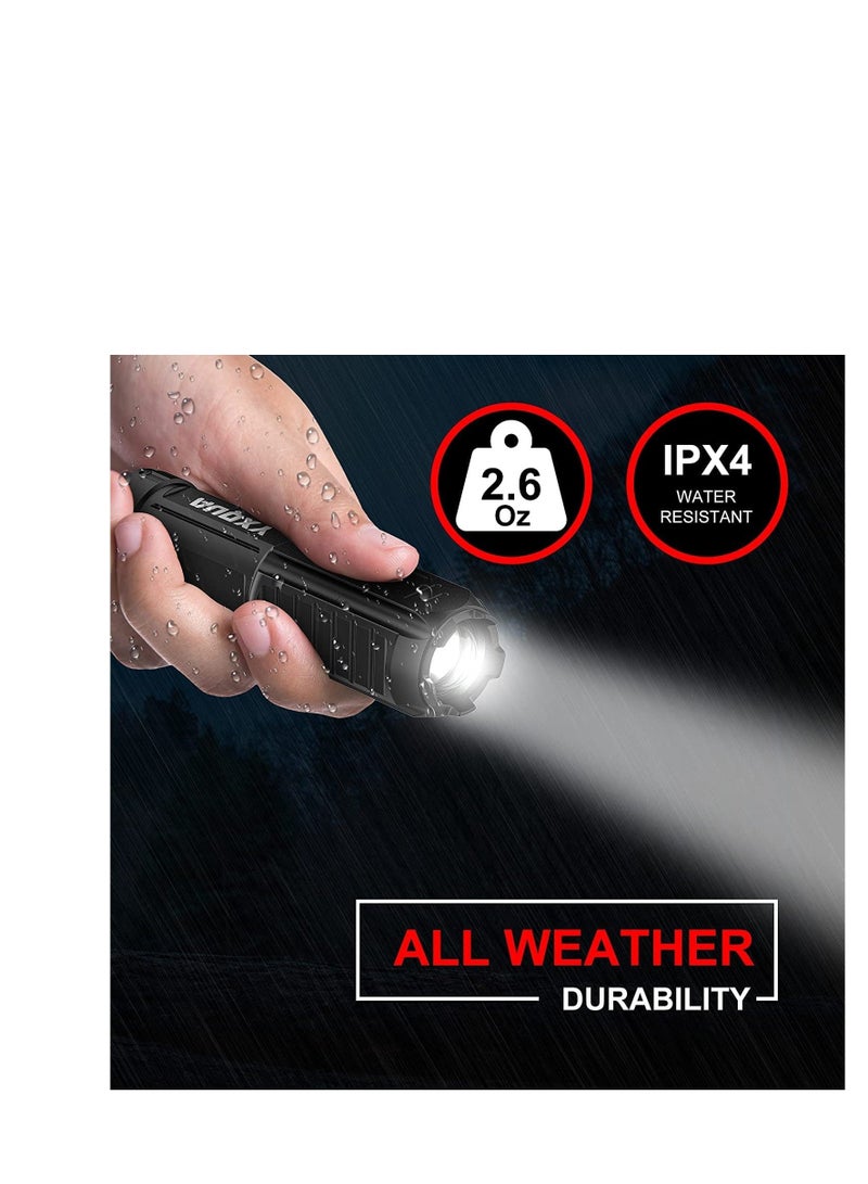 2 Pack USB Rechargeable Flashlight   Small  Bright LED Mini Flashlights, High Lumens, 4 Modes, Zoomable, The Size of Pocket Gifts for Kids - Image 4