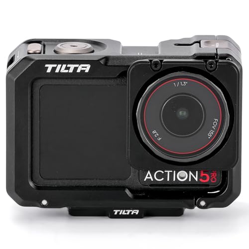Tilta Full Camera Cage Compatible with DJI Osmo Action 3 Action 4 Action 5 Pro Black MagnesiumAluminum Frame Cold Shoe 1420 Mounts Magnetic Filter Support ShockAbsorbing Pads - Image 3