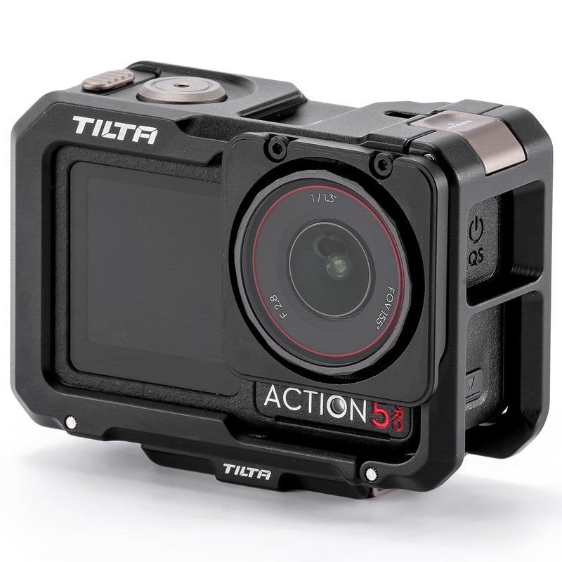 Tilta Full Camera Cage Compatible with DJI Osmo Action 3 Action 4 Action 5 Pro Black MagnesiumAluminum Frame Cold Shoe 1420 Mounts Magnetic Filter Support ShockAbsorbing Pads - Image 2