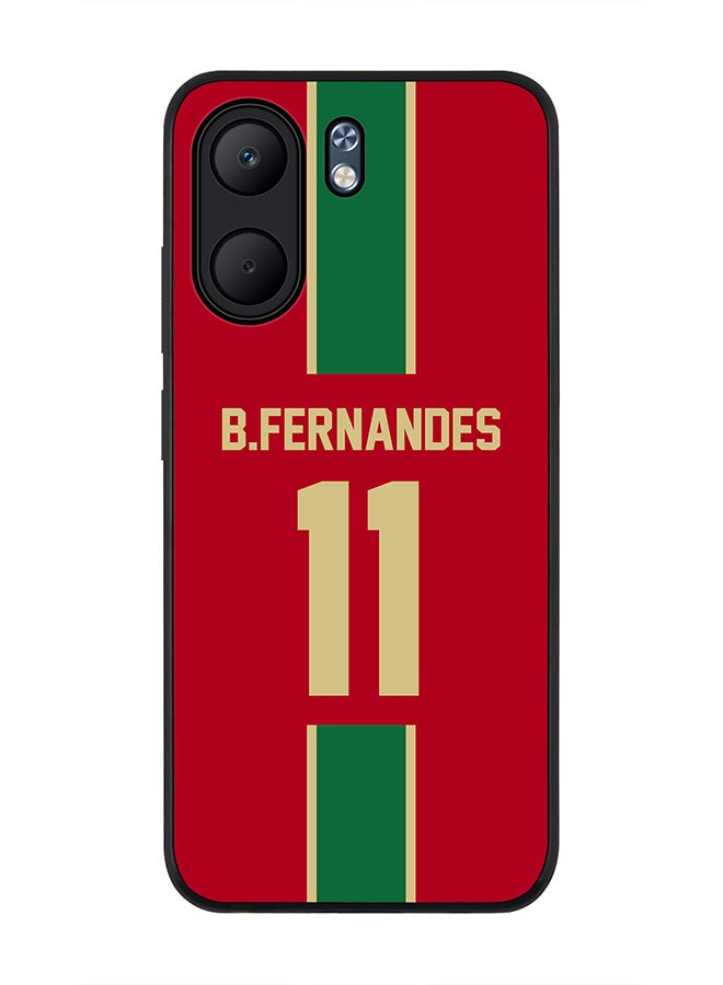 Stylizedd For Oppo A5x 5G / A5x 4G Case,Slim fit Camera Protection, Shockproof Thin Phone cover  - Football  Portugal, B.Fernandes