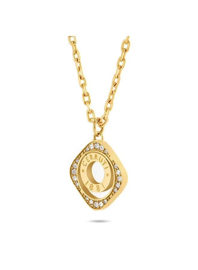 شيروتي 1881 Leadri Yellow Gold Plated Stainless Steel Necklace for Women 450mm