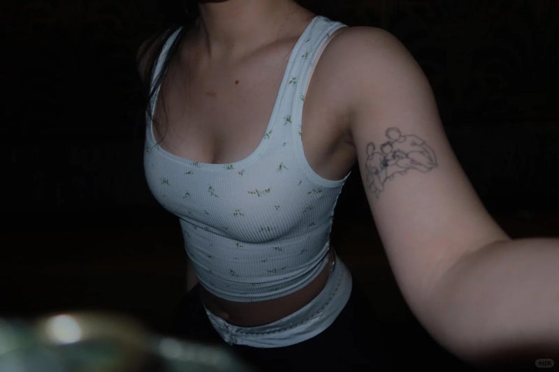 Danysu Spring Tops for Women Tank Top with Built in Bra Square Neck Crop Tank Fitted Basic Tops Blue Rosebud M - Image 3