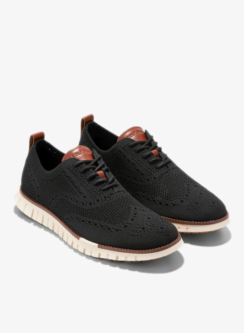 Cole Haan BLACK Men's ZEROGRAND Remastered Stitchlite Wingtip Oxfords for Men | Best Price UAE