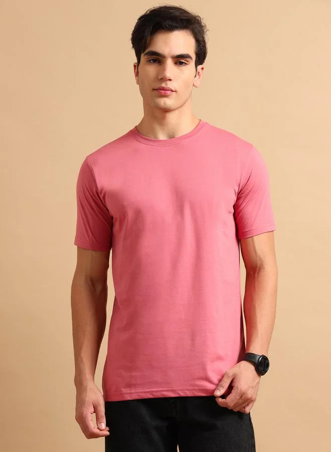 Bushirt Bushirt Solid Short Sleeve Round Neck T-Shirt