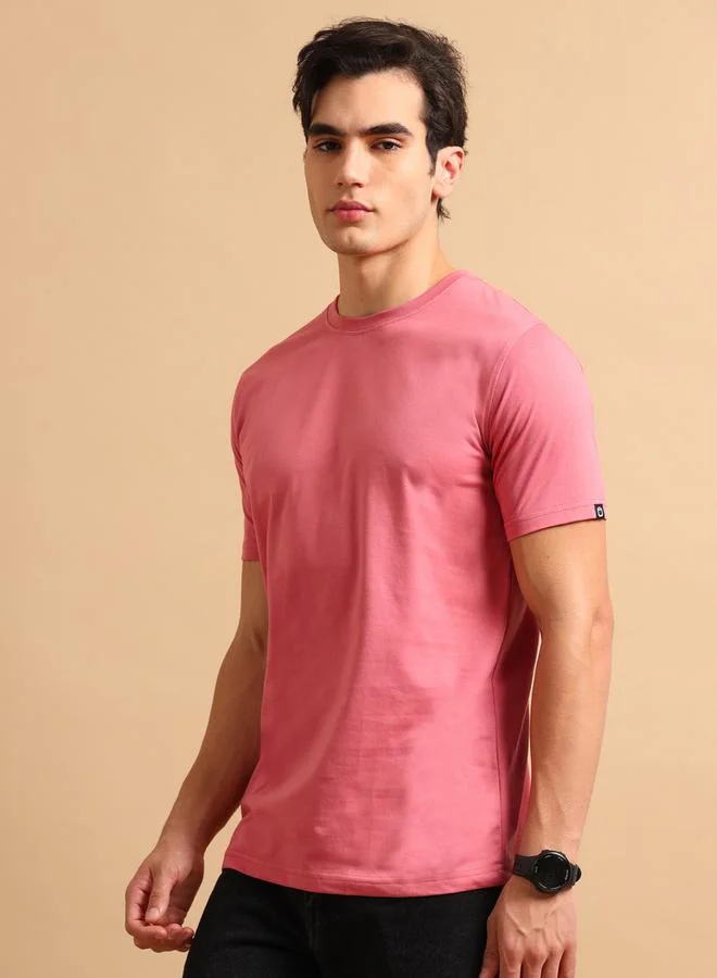 Bushirt Bushirt Solid Short Sleeve Round Neck T-Shirt