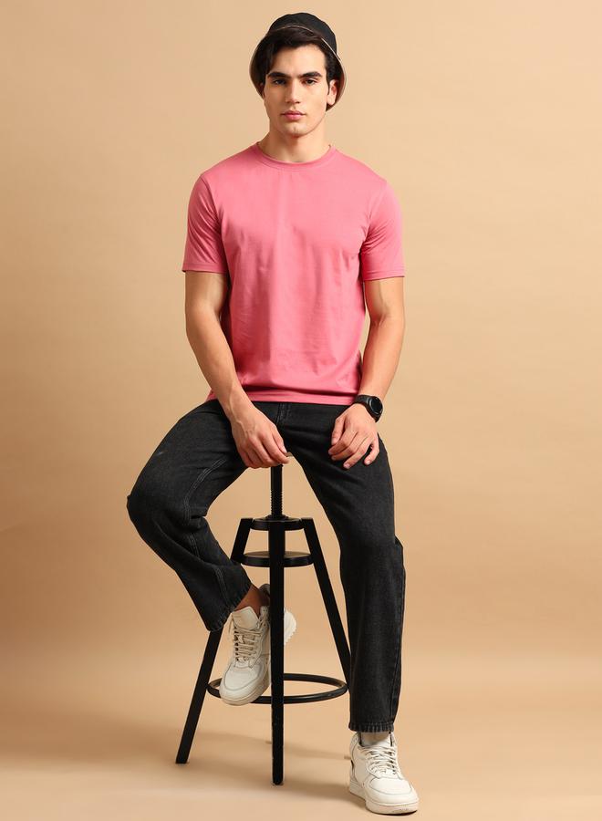 بوشيرت تيشيرت بوشيرت سادة بياقة دائرية وأكمام قصيرة - Image 2