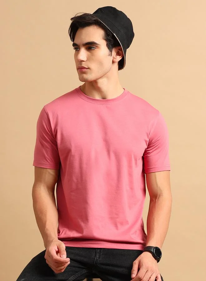 Bushirt Bushirt Solid Short Sleeve Round Neck T-Shirt