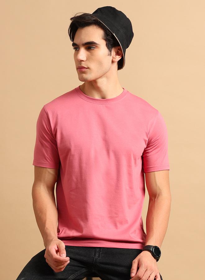 بوشيرت تيشيرت بوشيرت سادة بياقة دائرية وأكمام قصيرة - Image 1