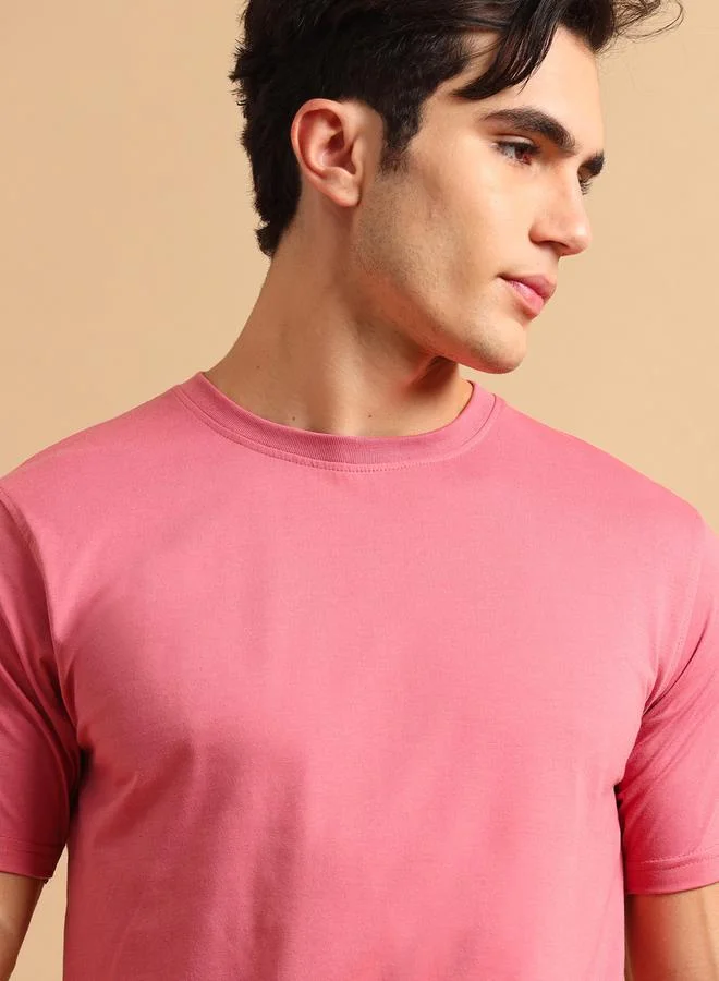 Bushirt Bushirt Solid Short Sleeve Round Neck T-Shirt
