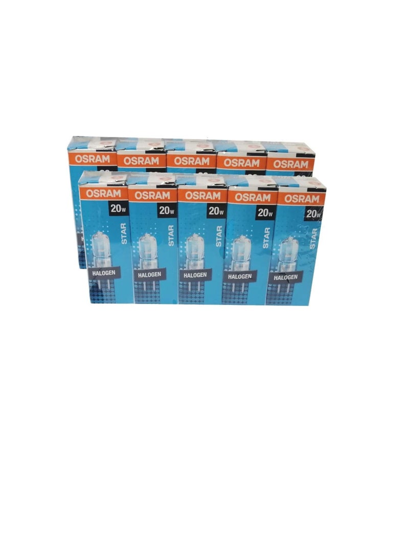 Osram Osram Capsule Lamp Halogen Bulb 12V 20W Warm White Bi Pin G4 for Accent Lights, Under Cabinet Puck Lamp, Chandeliers, Track Lighting Pack of 10, Yellow, 10PCS12V20W  - Image 3