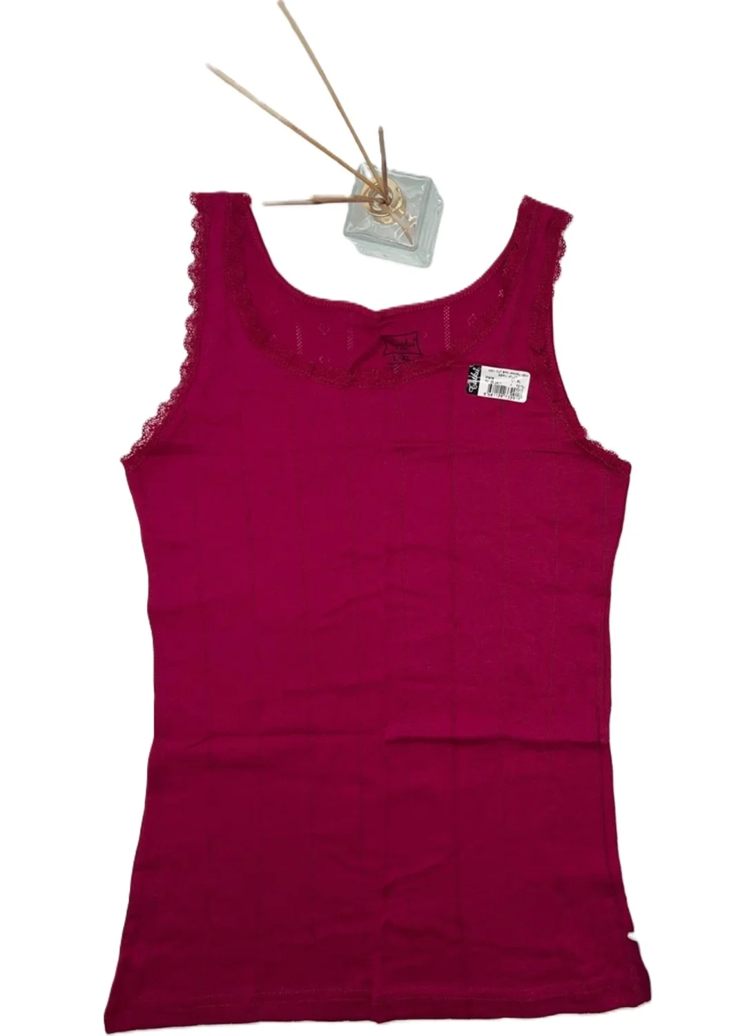 Tutku Passion Jacquard Thick Strappy Undershirt 5' Piece