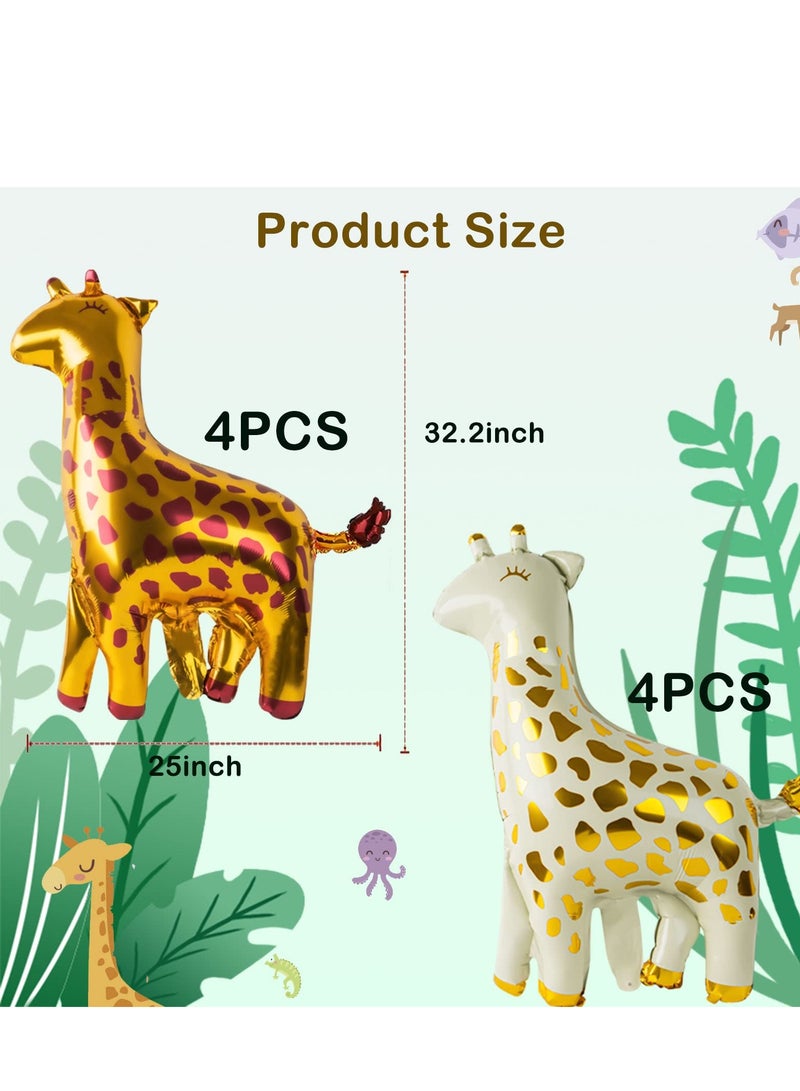 SOLARAE Giraffe Balloons - Create a Wild Jungle Adventure ,Perfect for Zoo, and Wildlife Theme Parties and Wild One Birthday Decorations Supplies(8 Pcs ) - Image 5
