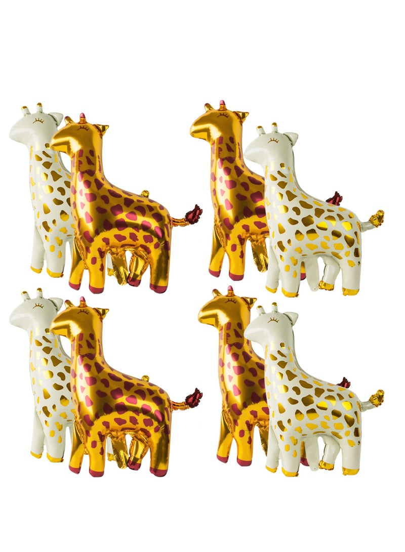 SOLARAE Giraffe Balloons - Create a Wild Jungle Adventure ,Perfect for Zoo, and Wildlife Theme Parties and Wild One Birthday Decorations Supplies(8 Pcs ) - Image 1