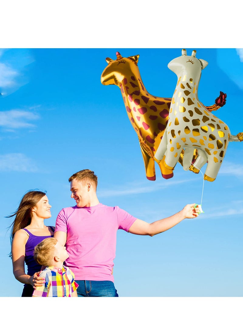 SOLARAE Giraffe Balloons - Create a Wild Jungle Adventure ,Perfect for Zoo, and Wildlife Theme Parties and Wild One Birthday Decorations Supplies(8 Pcs ) - Image 4
