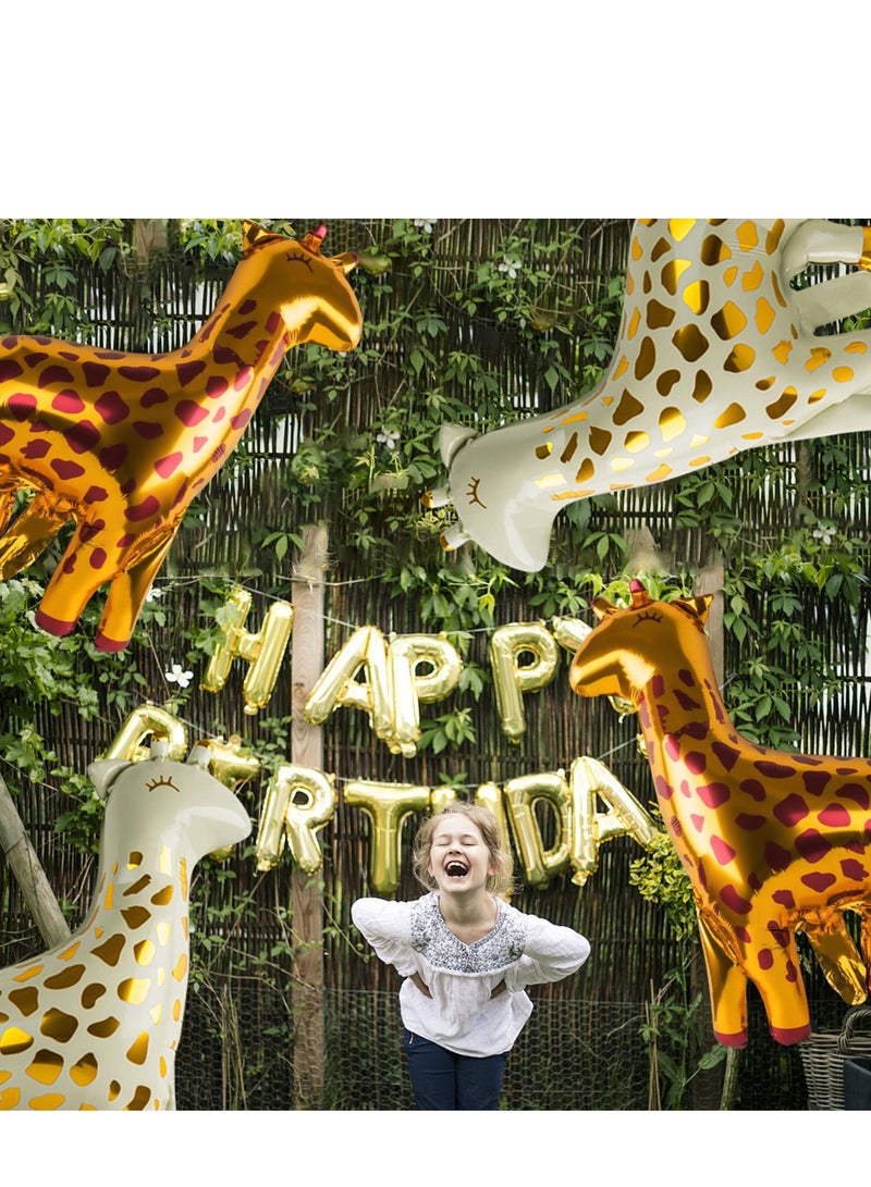 SOLARAE Giraffe Balloons - Create a Wild Jungle Adventure ,Perfect for Zoo, and Wildlife Theme Parties and Wild One Birthday Decorations Supplies(8 Pcs ) - Image 2