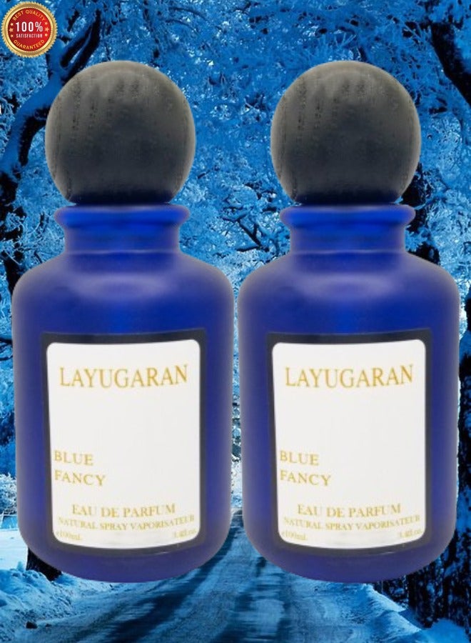 Blue 2 Pieces Layugaran Blue Fancy Perfume 100ml EDP - Image 1