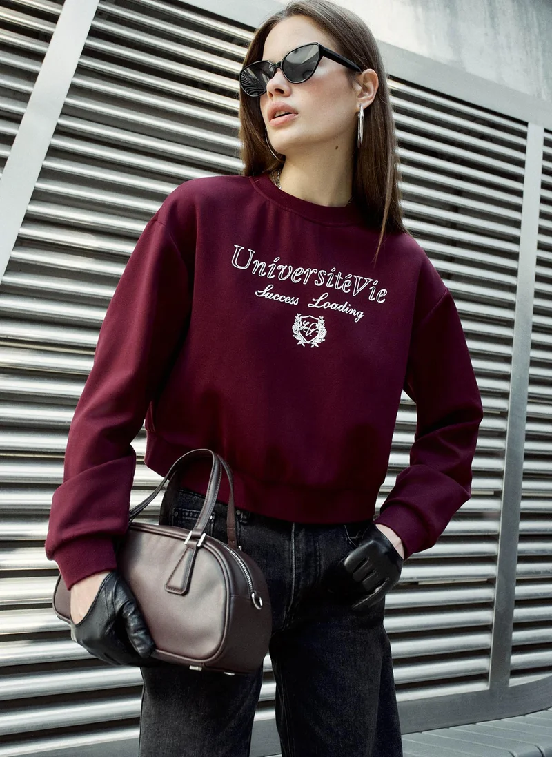 Lichi  Loose sweatshirt with large lettering for Women | Best Price UAE