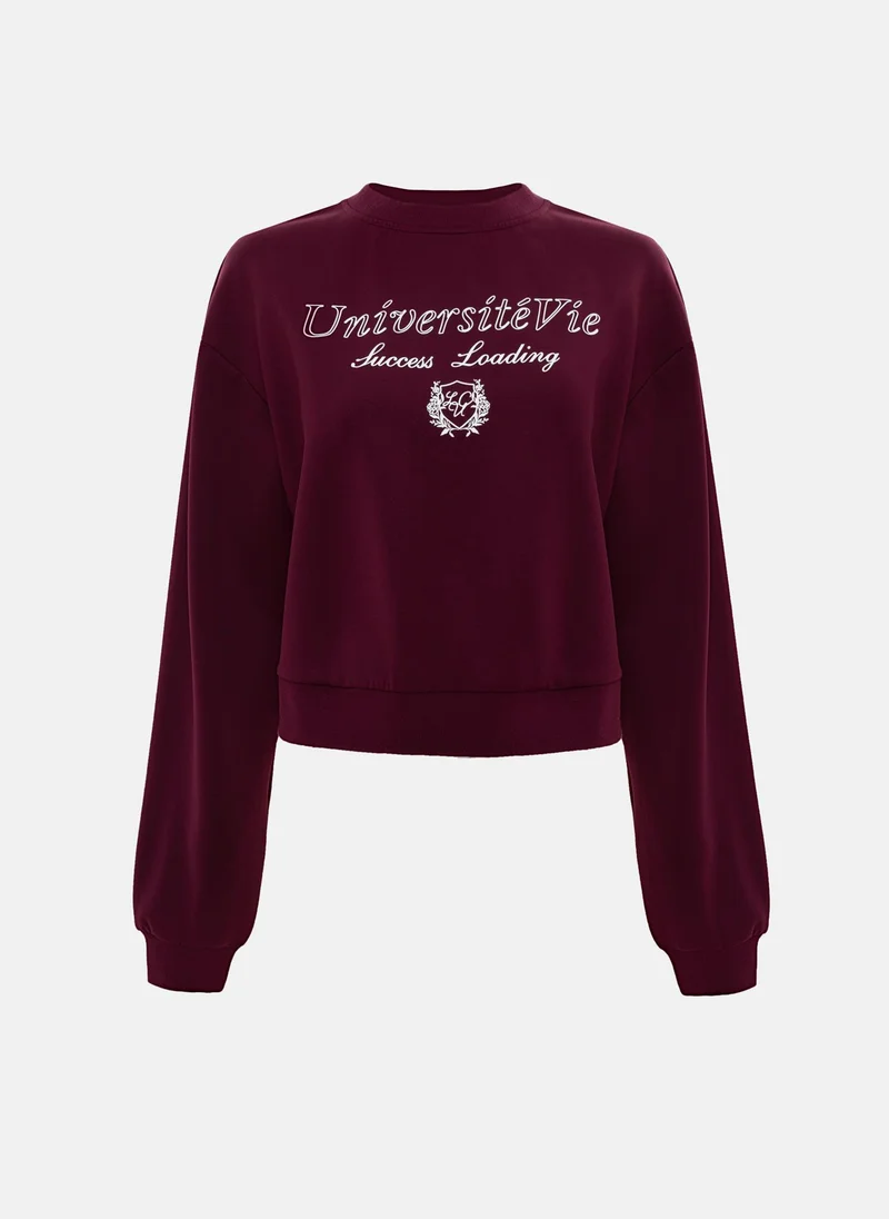 ليتشي بلوزة فضفاضة مع حروف كبيرة