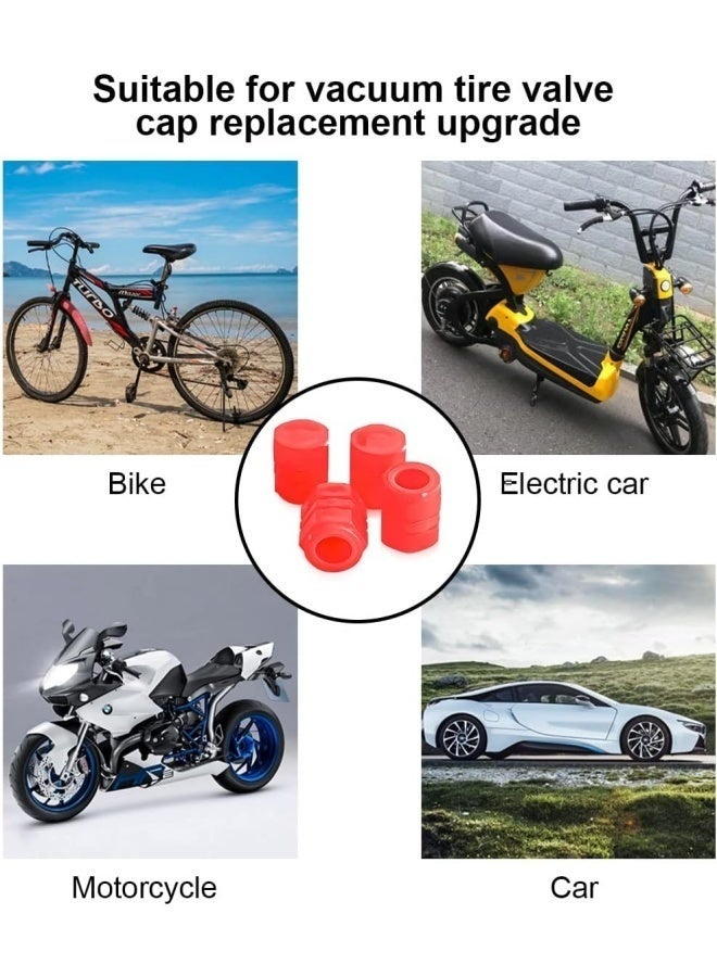 40PCS Fluorescent tire valve caps, luminous car wheel valve caps, suitable for general automobiles and bicycles, luminous car exterior accessories, cool luminous (red, pink, blue, yellow, green) - Image 5