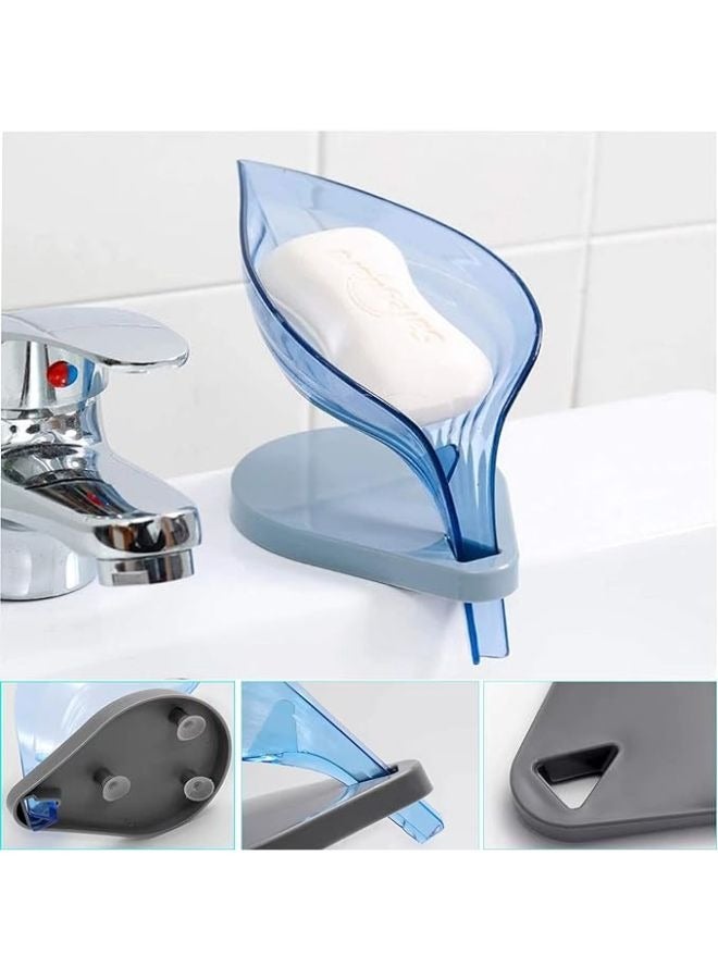 Decorative Leaf-shaped Soap Holder Plastic Dispenser  - Image 1
