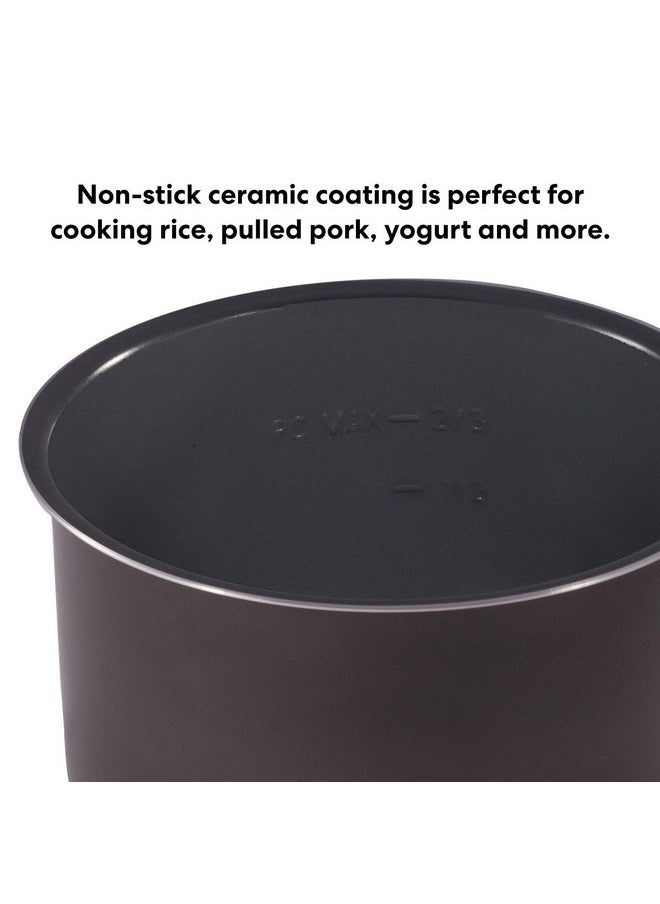 INSTANT Instant Pot Ceramic Inner Slow Cooking Pot 6-Qt, Non-Stick Coated Interior, Rice Cooker  - Image 2