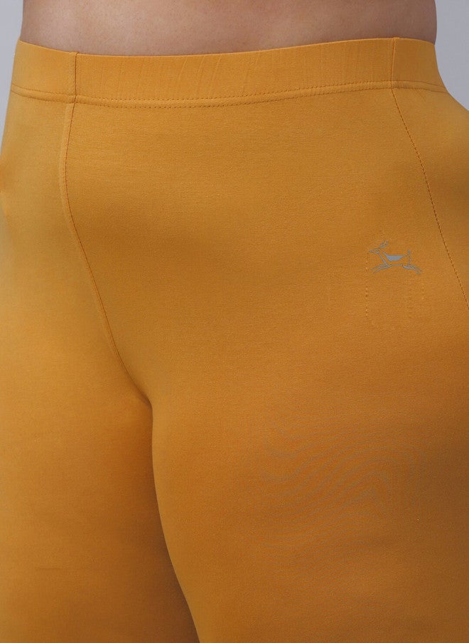 Trend Level Women Plus Size Mustard Yellow Regular Fit Casual Trousers - Image 5