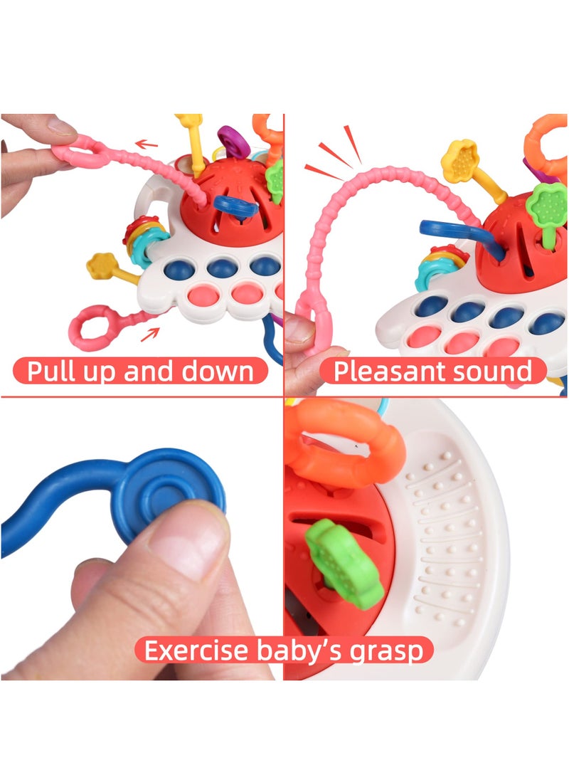 XiuWoo 5-in-1 Montessori Toys for babies, Stacking Cup,Shape Sorter,Blocks Cube,Developmental Toys,Baby Toys 6 to 12 Months, Baby Sensory Toys Birthday Gift Food-Grade Silicone  - Image 4