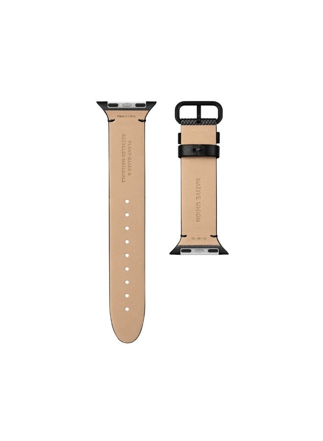 ناتيف يونيون (Re)Classic Band لساعة Apple Watch مقاس 38 / 40 / 41 مم - سوار جلدي أنيق ومحكم، مريح للارتداء طوال اليوم، صديق للبيئة، مقاوم للبقع، تثبيت آمن - - Image 2