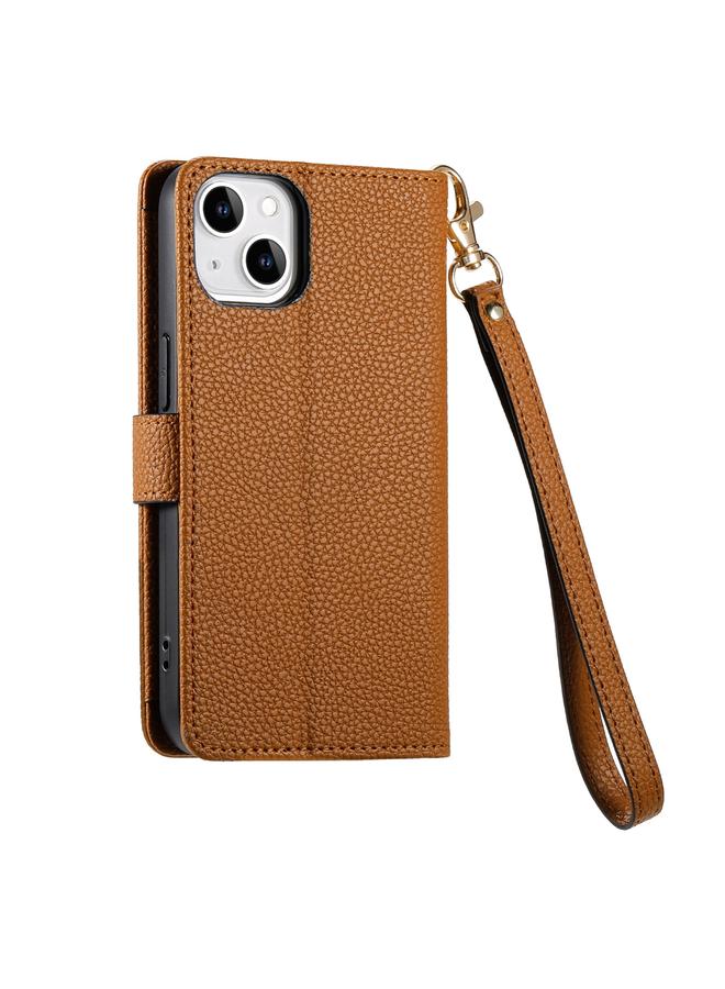 Zaboon Case For iPhone 12 / 12 Pro Love Zipper Lanyard Leather Phone Case - Image 3
