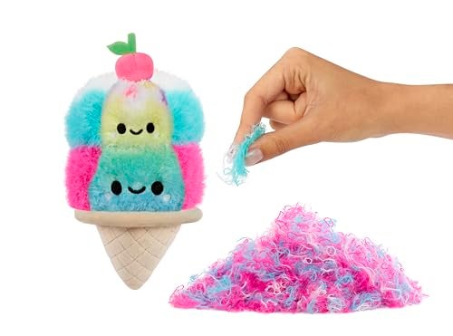 Fluffie Stuffiez Double Scoop Ice Cream Small Collectible Feature Plush Surprise Reveal Unboxing with Huggable ASMR Fidget DIY Fur Pulling Ultra Soft Fluff - Image 5