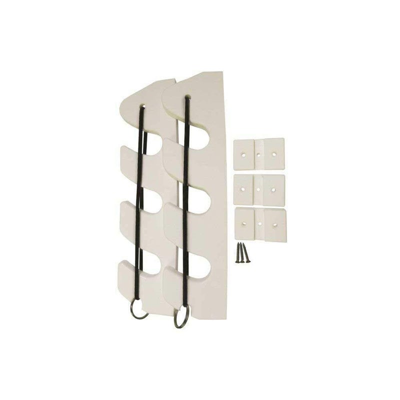 TACO Metals Taco Marine P03133W 3Rod Bungee Rod Holder Pair White