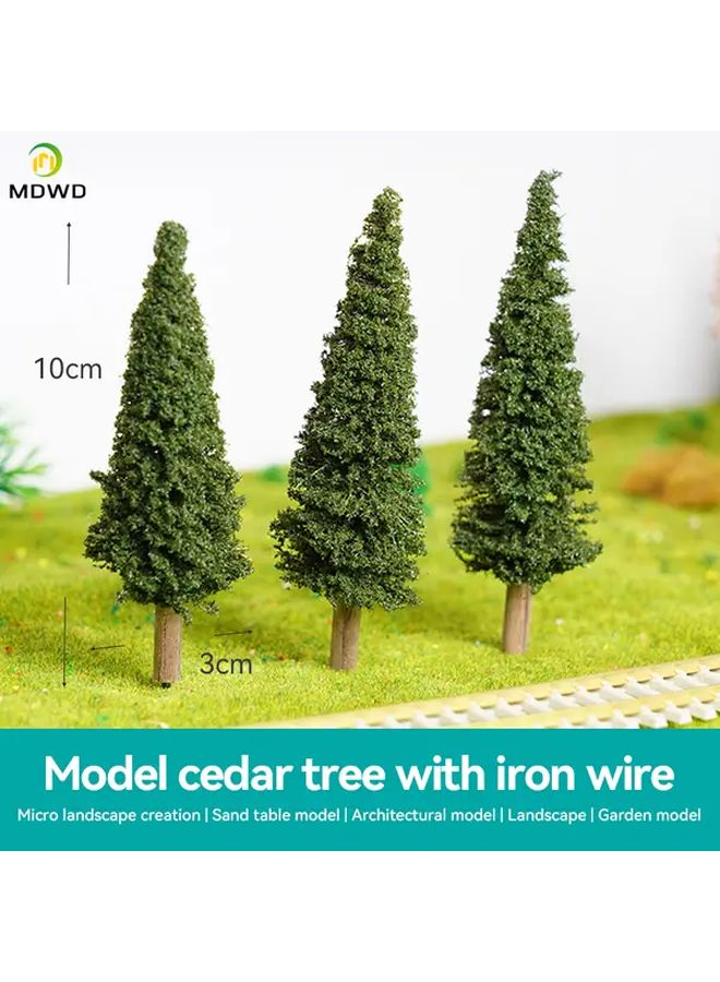 Miniature Pine Trees 4 72 Inch Realistic Green Plastic Model Trees For DIY Projects - Image 2