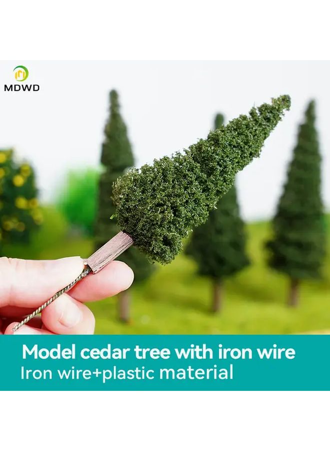 Miniature Pine Trees 4 72 Inch Realistic Green Plastic Model Trees For DIY Projects - Image 3