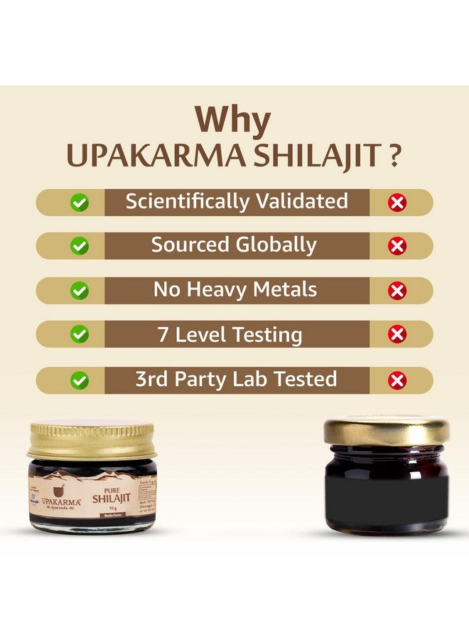 UPAKARMA Original Alkaline Shilajit/Shilajeet Resin 10g with Fulvic Acid, Magnesium & Urolithin A|Boost Performance, Power, Stamina, Strength|Lab Tested|Pack of 3, 3 count, 10 grams - Image 4